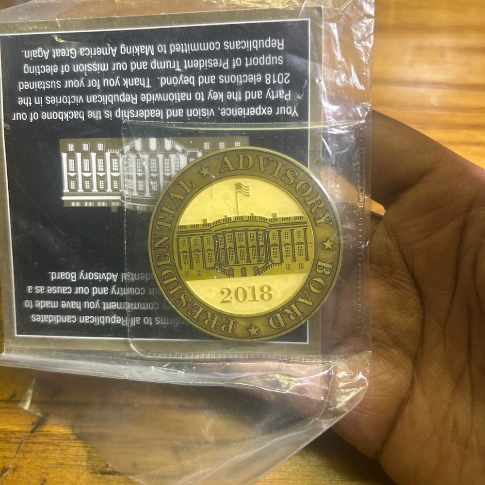 RNC Presidential Advisory Board Challenge Coin Gold Metal 2018 Donald Trump USA